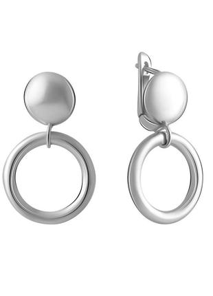 Серебряные серьги без камней (2051145)