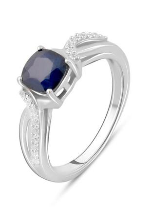 Срібне кільце з натуральним сапфіром 1.775ct (2098409) 18 розмір