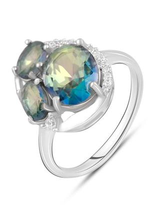 Серебряное кольцо с мистик топазом 2.535ct (2122067) 18 размер