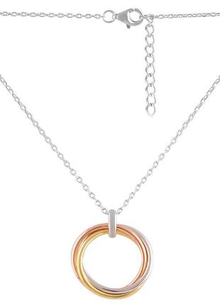 Срібне кольє без каменів (2080183) 450500 розмір