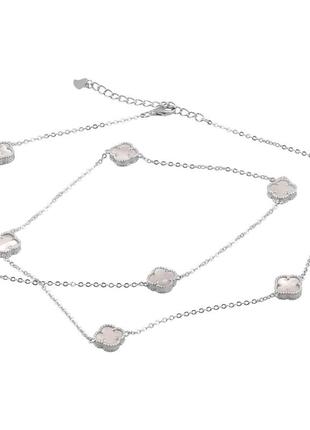 Срібне кольє з натуральним перламутром (60001362) 600 розмір