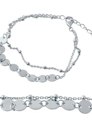 Серебряный браслет с без камней, вес изделия 3,91 гр (2037156) 1720 размер