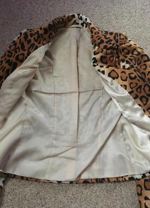 Короткий леопардовый пиджак3 фото