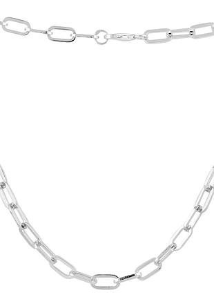 Серебряное колье без камней (2126331) 500 размер