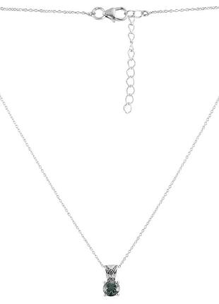 Серебряное колье с топазом лондон блю 0.634ct (2126577) 450500 размер