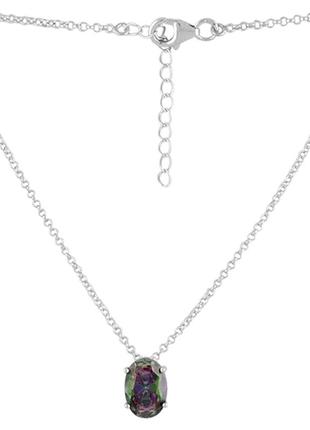 Серебряное колье с мистик топазом 9.78ct (2126409) 500 размер