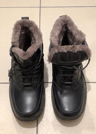 Зимние кожаные ботинки jimoter4 фото