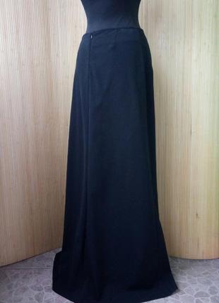 Чёрная длинная юбка тонкая шерсть kenzo jungle2 фото