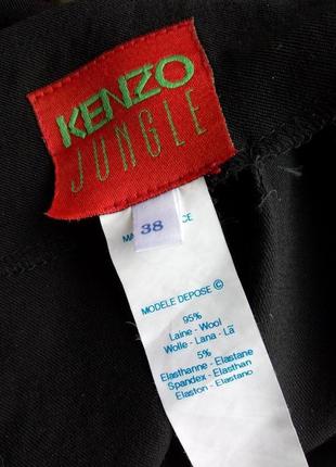 Чёрная длинная юбка тонкая шерсть kenzo jungle3 фото