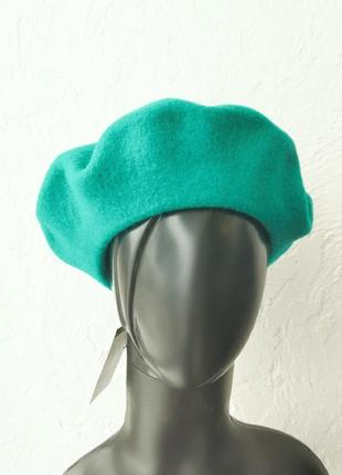 Фетровий берет тонак tonak, чехія. смарагдовий