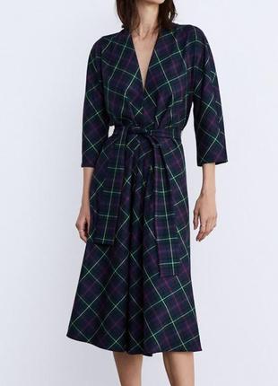 Шикарное платье миди zara, размер xs, s