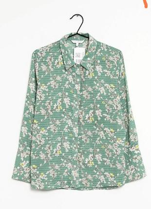 Легка блуза блузка сорочка рубашка принт квіти3 фото