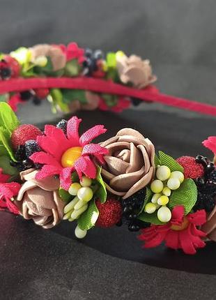 Обруч с цветами венчиков