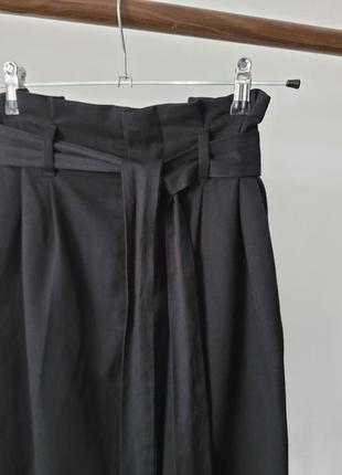 Свободные брюки с высокой талией, h&amp;m paper bag pants6 фото