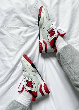 🔥new balance 550 "white/red"🔥10 фото