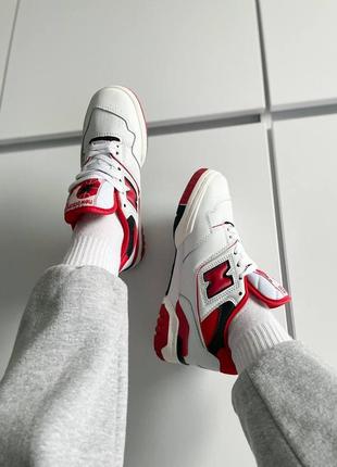 🔥new balance 550 "white/red"🔥3 фото