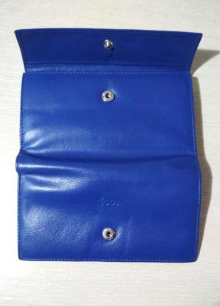 100% кожа фирменный яркий стильный кожаный кошелек портмоне качество!6 фото