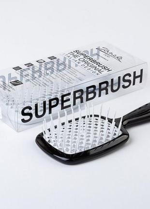 Продувная широкая расческа для укладки волос и сушки феном janeke superbrush plus hollow comb2 фото