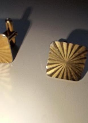 Запонки винтажные жёлтый металл оригинальные