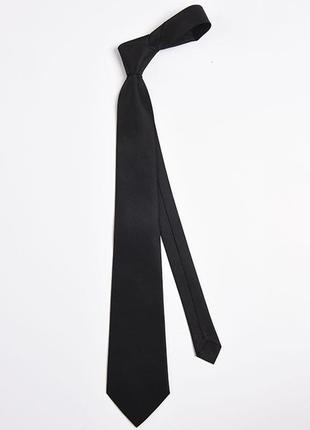 Класична чорна краватка 148х7 см1 фото