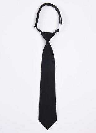 Чорна краватка на резинці 32х7 см