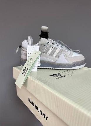 Кроссовки adidas forum x bad bunny light grey2 фото
