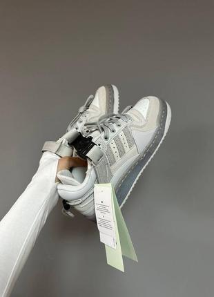 Кроссовки adidas forum x bad bunny light grey8 фото