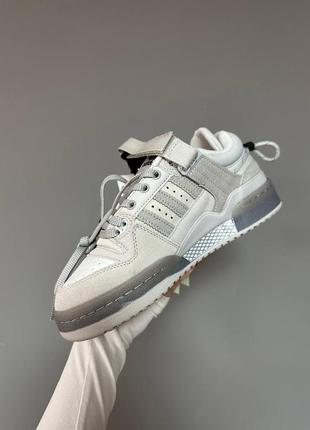 Кроссовки adidas forum x bad bunny light grey5 фото