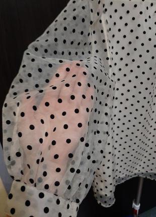 Блуза из органзы воздушная прозрачная3 фото