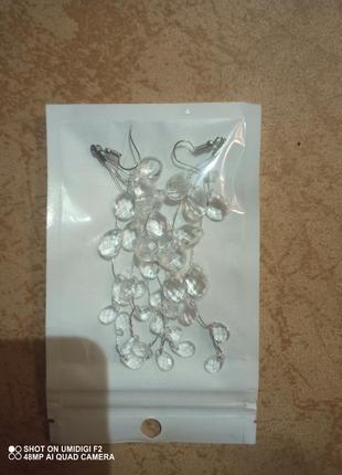 Сережки кришталеві краплі