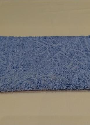 Полотенце голубой махровое, полотенце лицевое1 фото