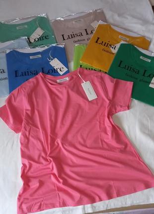 Luiza loire базовая футболка, хлопок в цветах6 фото