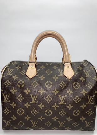 France! кожаная фирменная обьемная номерная сумка на/ в руку louis vuitton.