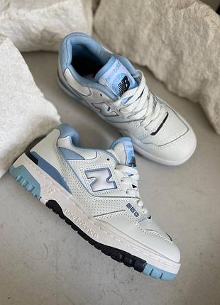 Женские кожаные кроссовки,кеды new balance 550 blue