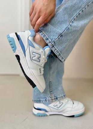 Женские кожаные кроссовки,кеды new balance 550 blue5 фото