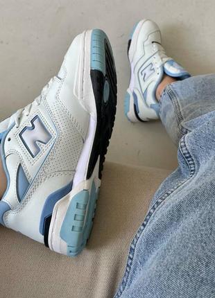 Женские кожаные кроссовки,кеды new balance 550 blue2 фото