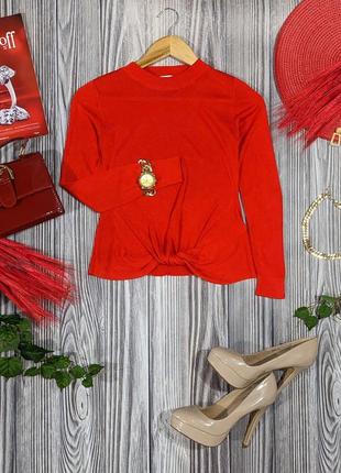 Червоний тонкий светр із віскози topshop #1858