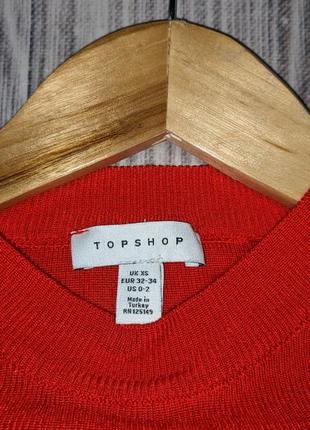 Красный тонкий свитер из вискозы topshop #18585 фото