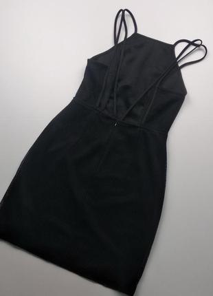 Великолепное мини платье-сетка forever 21 черный s4 фото