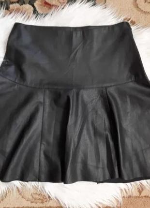 Юбка кожаная исскуственная кожа 46 м page one размер 8 евр 44 s