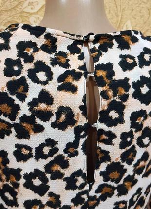 Леопардовое платье свободного кроя поатье h&m леопардовый принт трендовое платье 42 44 распродажа7 фото