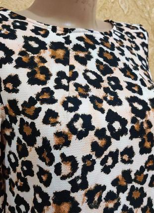 Леопардовое платье свободного кроя поатье h&m леопардовый принт трендовое платье 42 44 распродажа6 фото