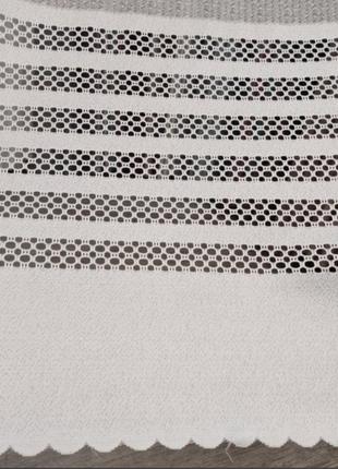 Тюль плотний гарний низ білий айворі7 фото