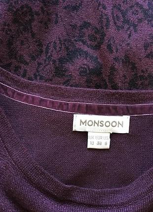 Ідеальний натуральний джемпер,марсала,monsoon. 3