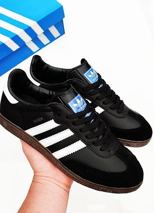Мужские кроссовки adidas samba черные🔥