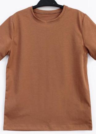 Футболка чоловіча однотонна, колір кориця