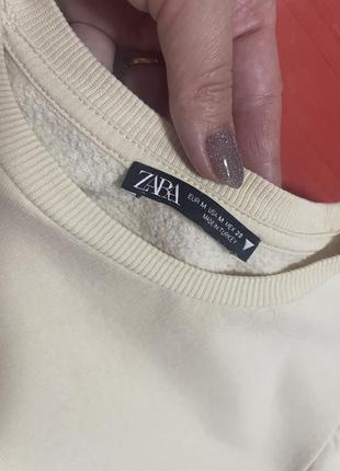 Шикарный хлопковый свитшот свитер zara/новая коллекция /оверсайз6 фото