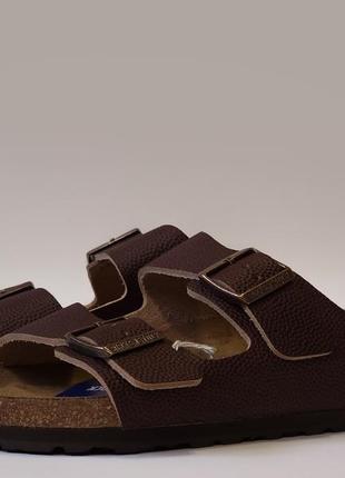 Шлепанцы birkenstock arizona х horween embossed natural horween leather1 фото