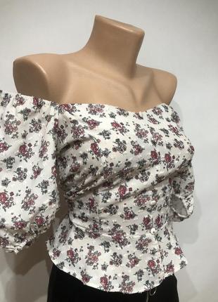 Блуза в квітковий принт1 фото