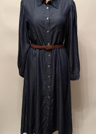 Новое джинсовое платье на пуговицах под пояс